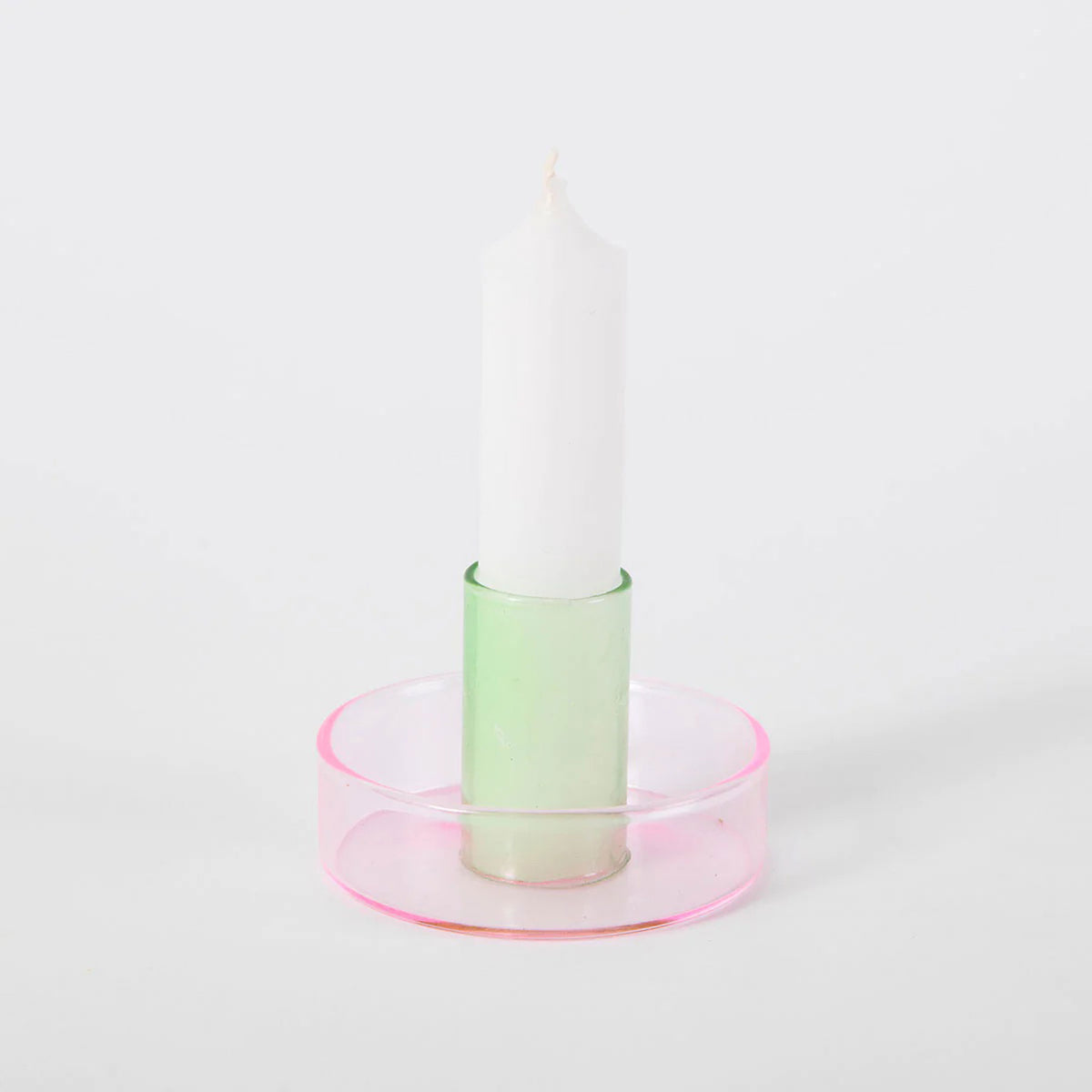 DUO TON | BOUGEOIR en verre bicolore | Conception de blocs