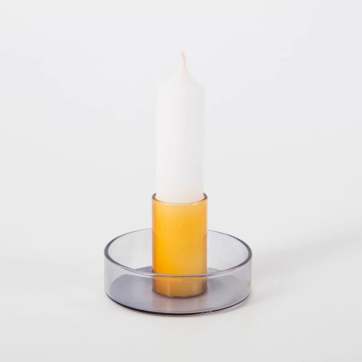 DUO TON | BOUGEOIR en verre bicolore | Conception de blocs
