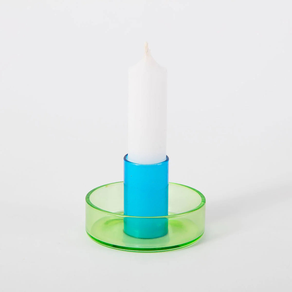 DUO TON | BOUGEOIR en verre bicolore | Conception de blocs
