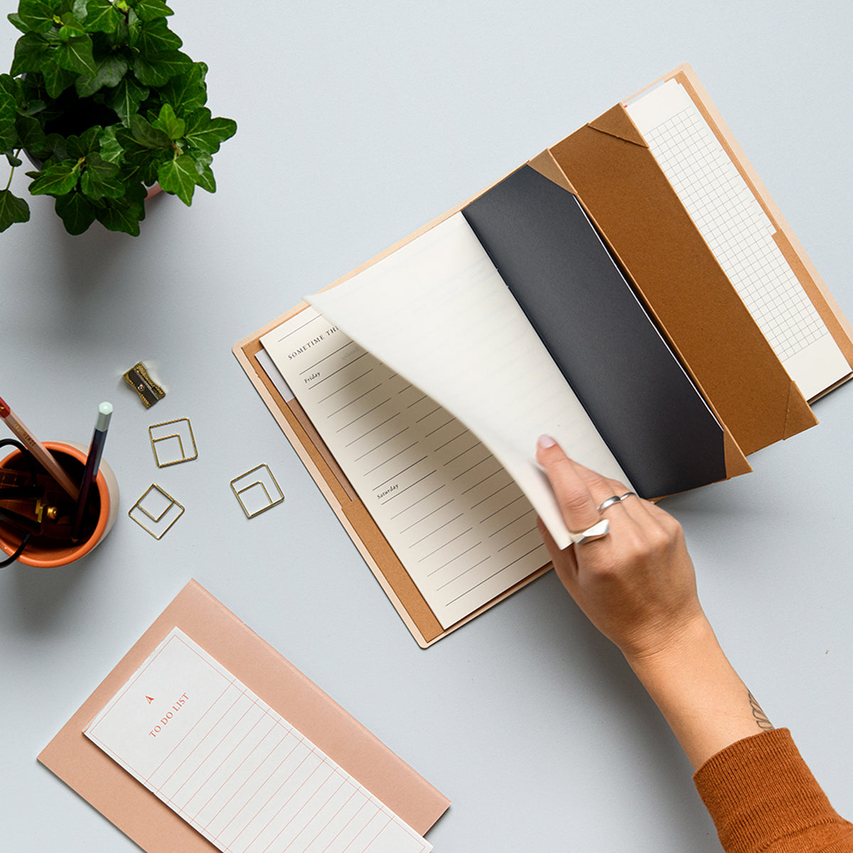 START SOMEWHERE - Modulares Journal - A5 Softcover Notizbuch-Umschlag - Your Way Kollektion | Somewhere