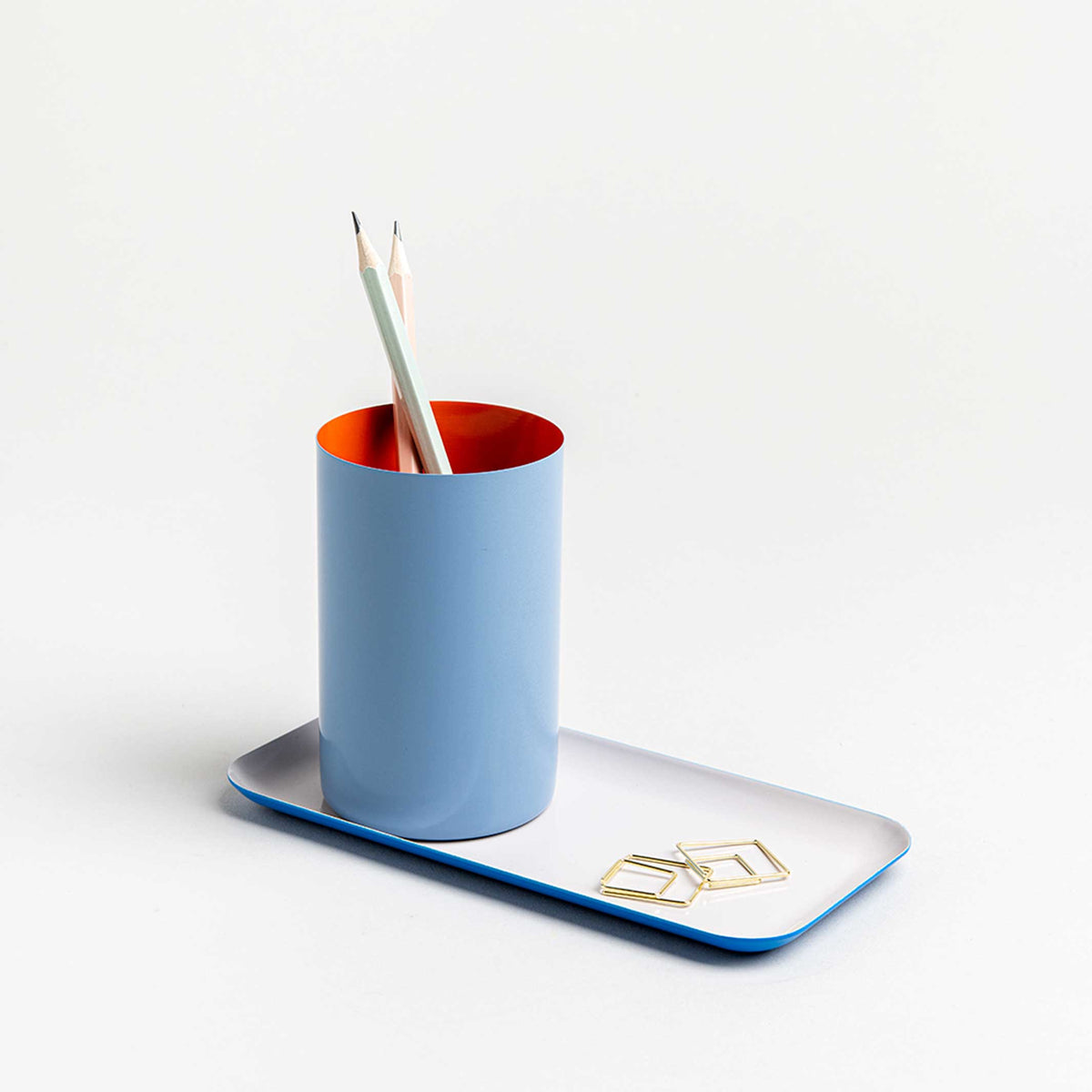 TWO TONE Pencil holder - stahlblau-oranger STIFTEHALTER - Two Tone Kollektion | Somewhere