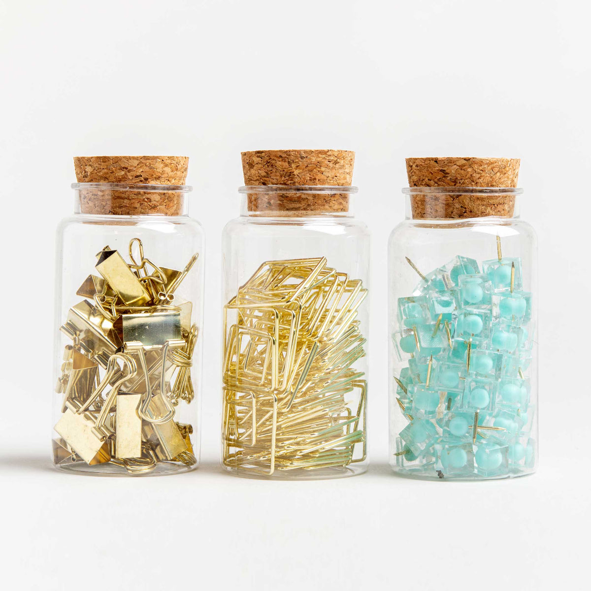 MINI FOLD BACK CLIPS - 20 Heftklammern im Glas - Gold 1,9 cm | Somewhere