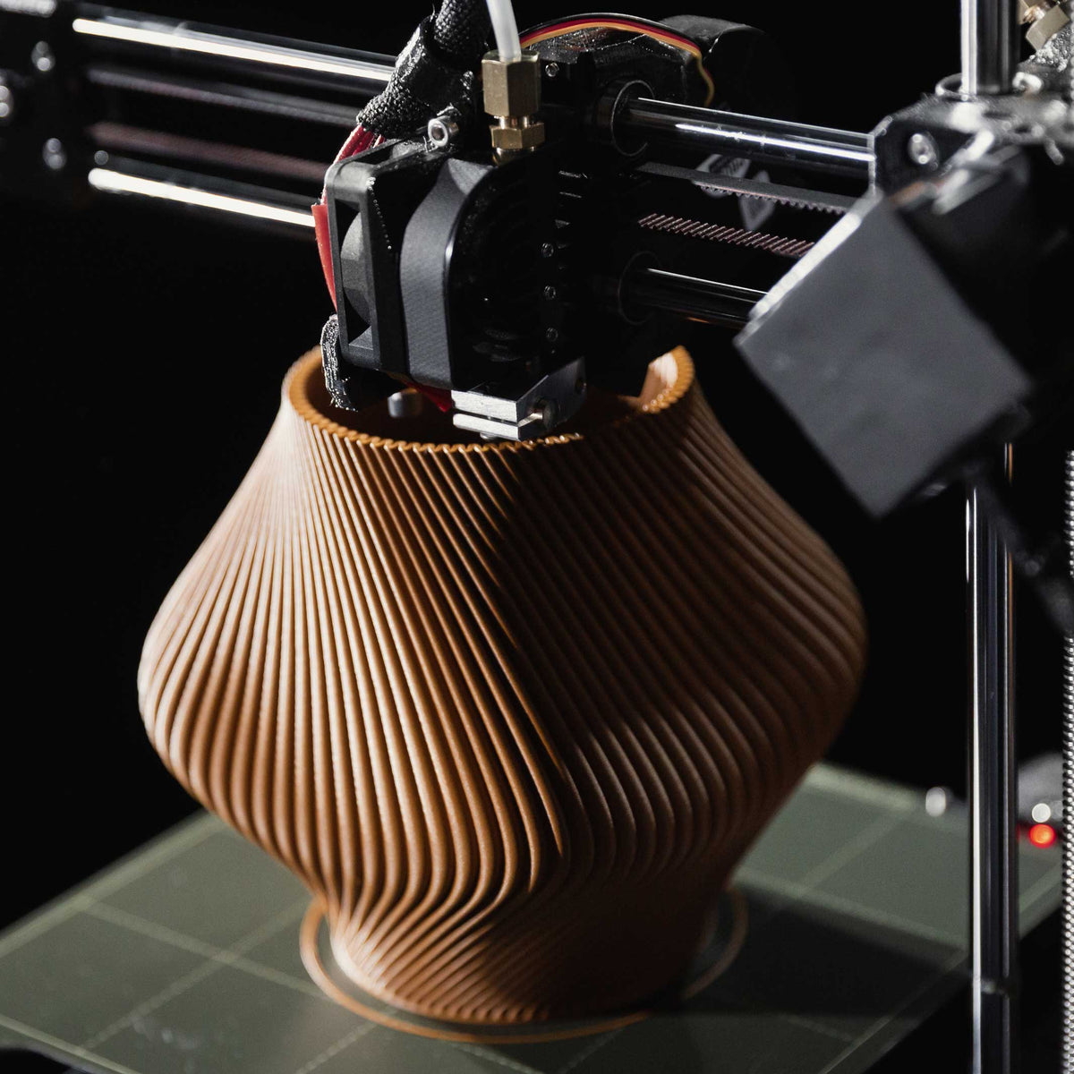BLOZ VASE Olive - VASE imprimé en 3D avec vase intérieur-| 20 cm de haut | Sheyn