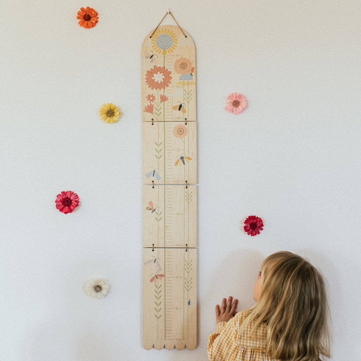 BUTTERFLIES - Kindermesslatte aus Holz - Wachstumsskala | milin