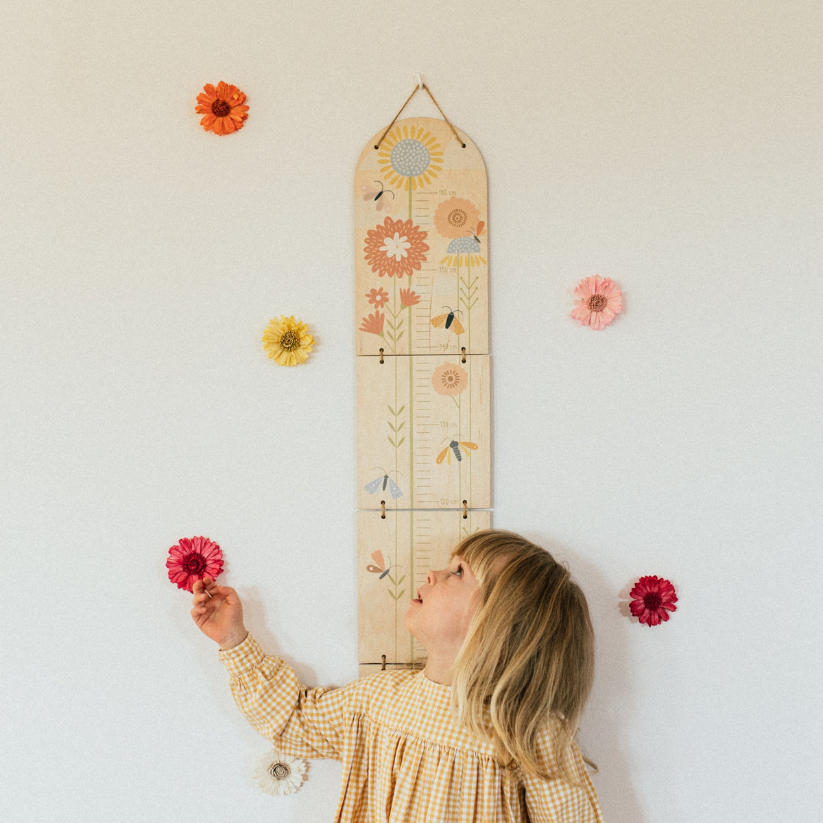 BUTTERFLIES - Kindermesslatte aus Holz - Wachstumsskala | milin