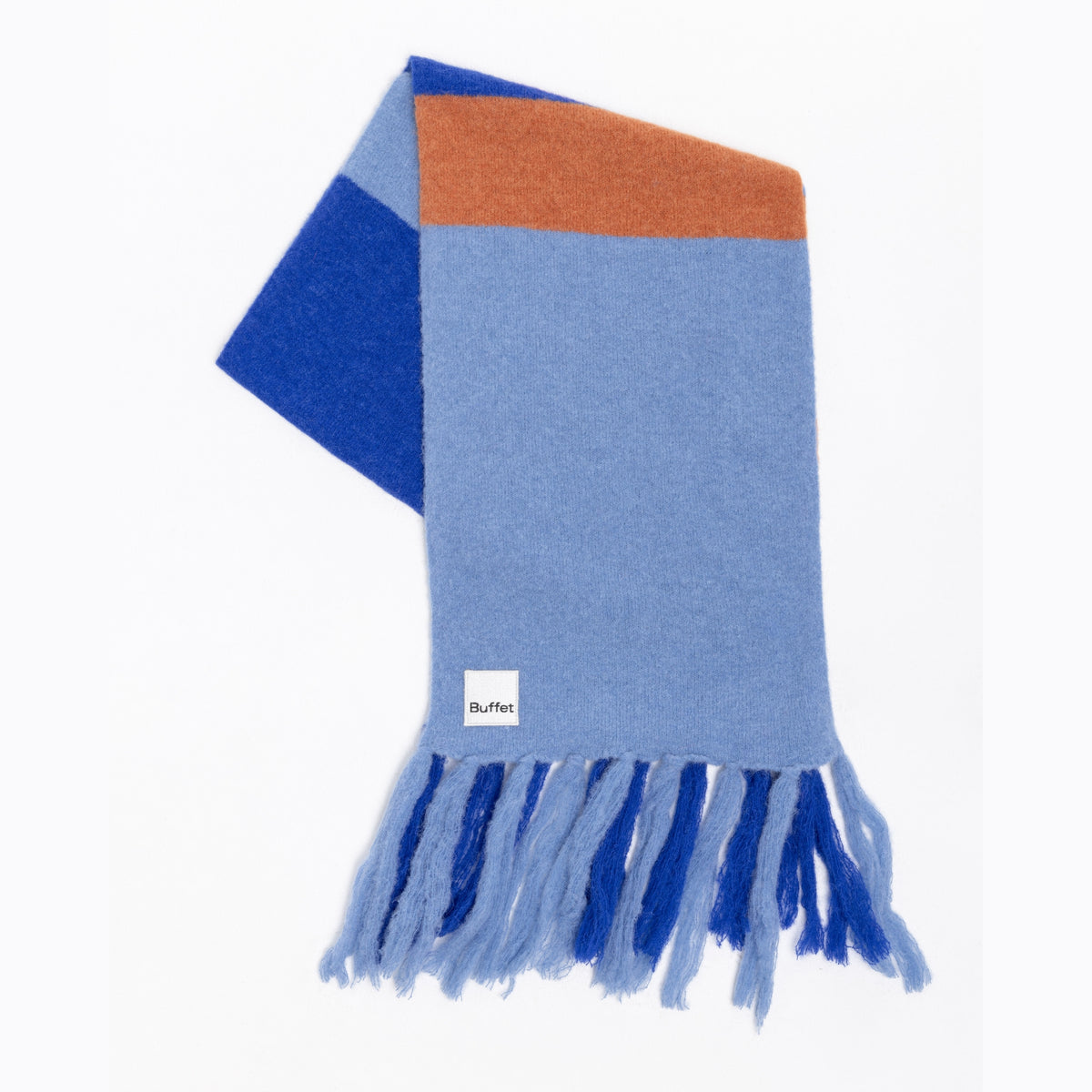 ALPACA SCARF MAXI - Schal aus Wolle - Colorblock Blue | Buffet Clothing