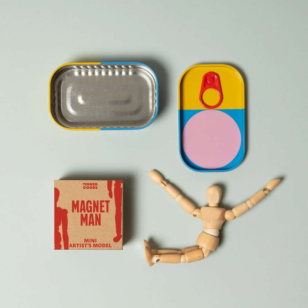 Gliederpuppe "Magnet Man" – Holz · in Dose | Block Design