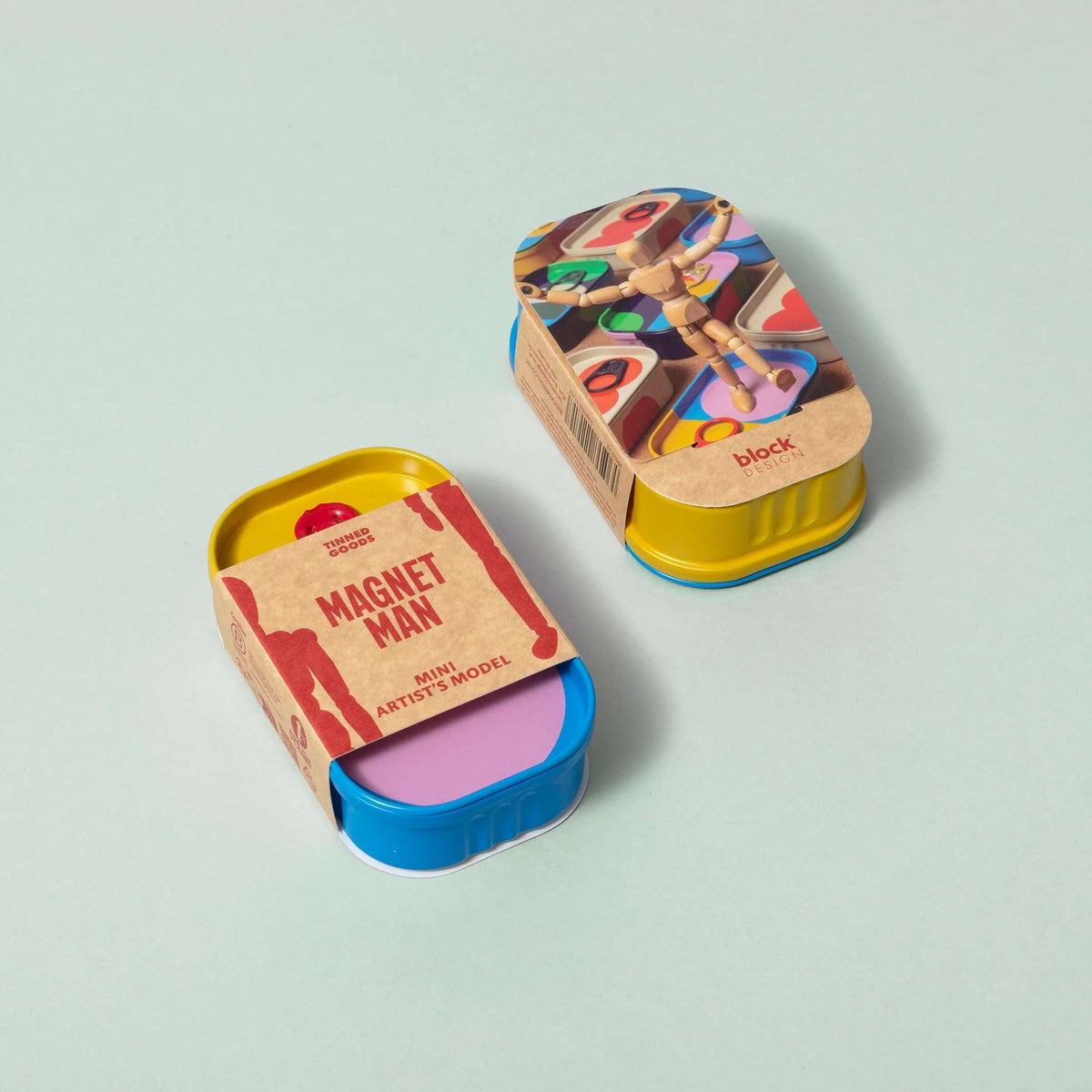 Gliederpuppe "Magnet Man" – Holz · in Dose | Block Design