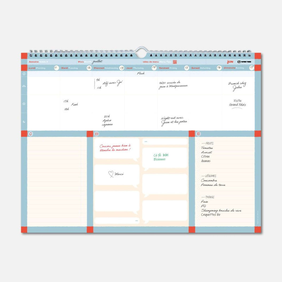 Wochenplaner "Le Planning Hebdo" – Papier · 40×31 cm | Papier Tigre