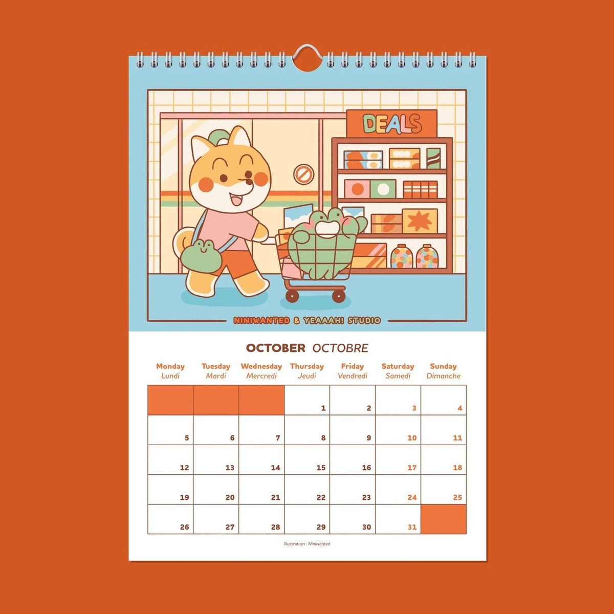 CALENDAR 2026 - Wandkalender Yeaaah! Studio x Niniwanted | Yeaaah! Studio
