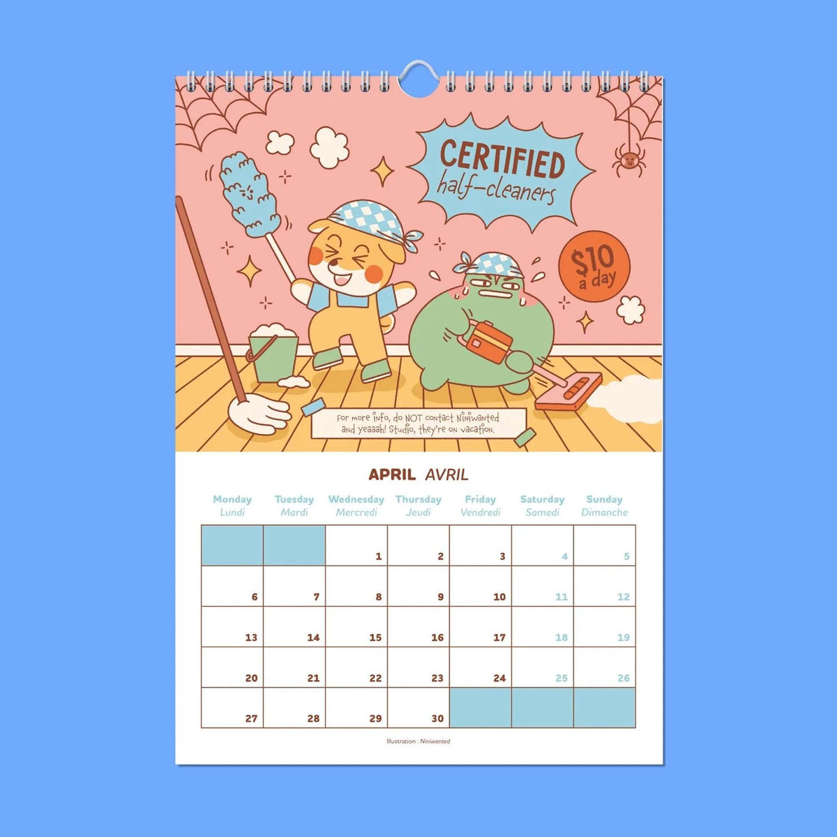 CALENDAR 2026 - Wandkalender Yeaaah! Studio x Niniwanted | Yeaaah! Studio