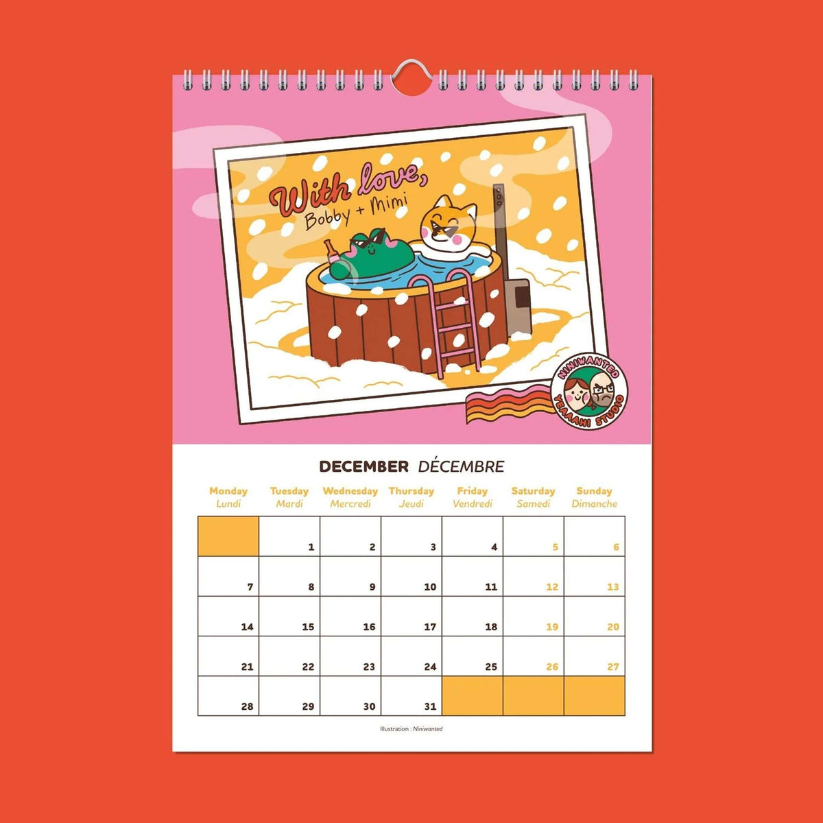 CALENDAR 2026 - Wandkalender Yeaaah! Studio x Niniwanted | Yeaaah! Studio