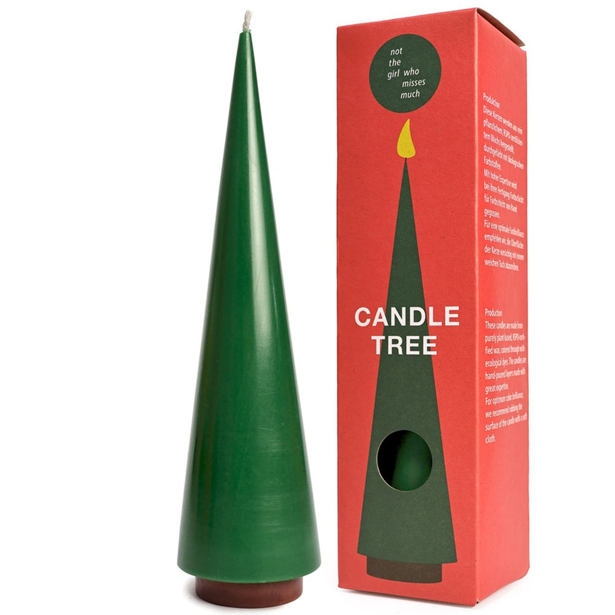 Baumkerze XL – Smaragd · 22 cm | not the girl who misses much