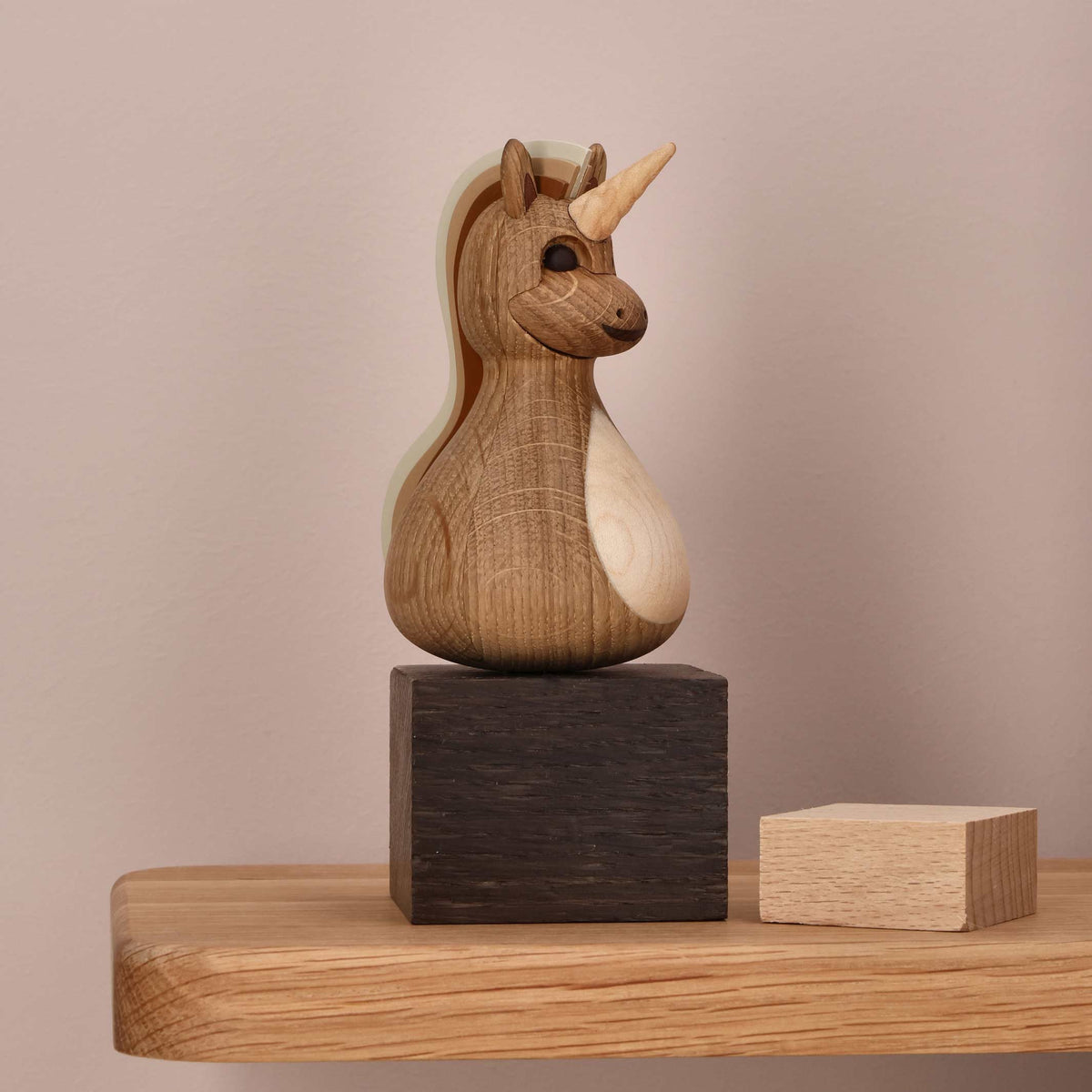 Wooden Unicorn Twinkle – Oak · 11 cm | Spring Copenhagen