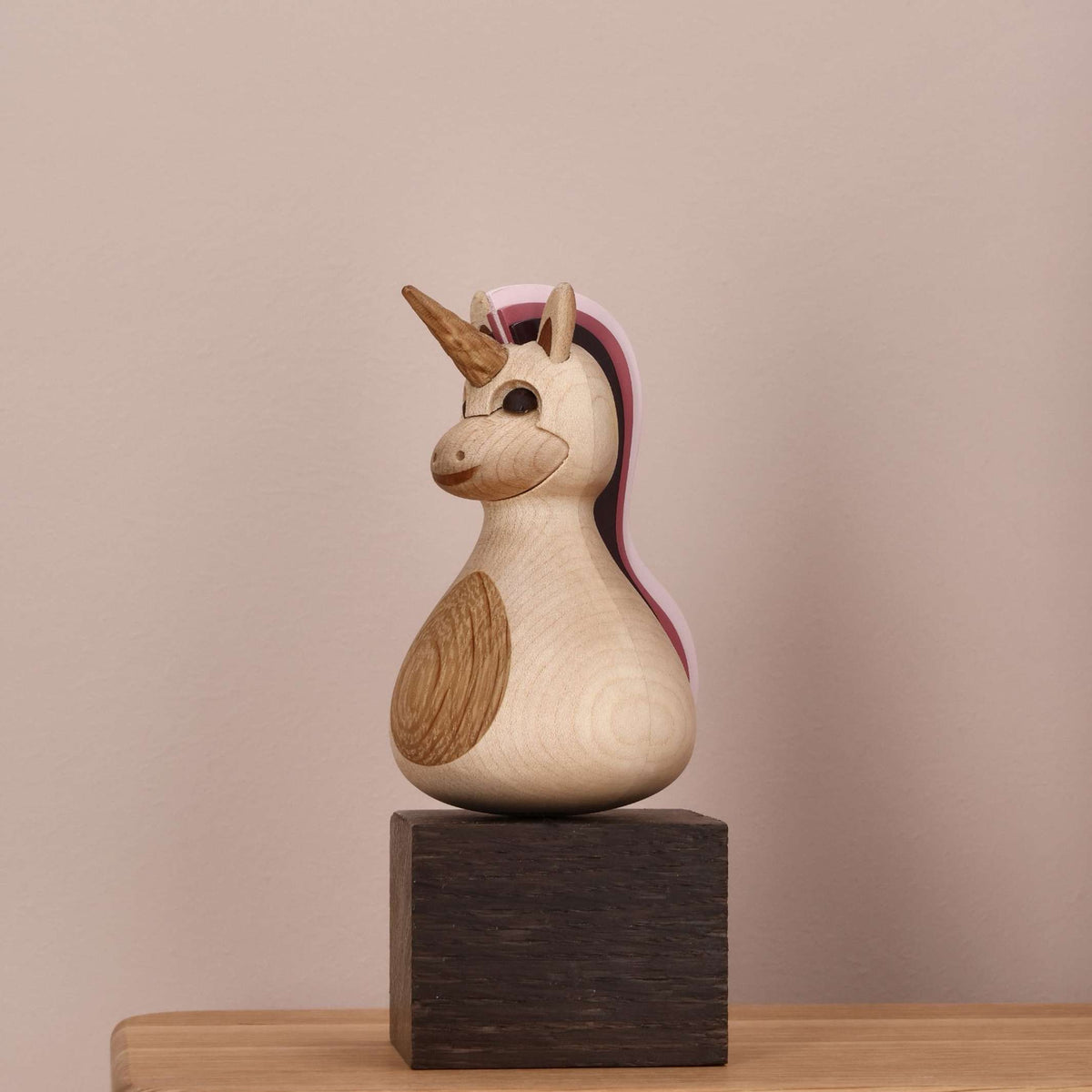 Wooden Unicorn Sparkle – Oak · 10 cm | Spring Copenhagen