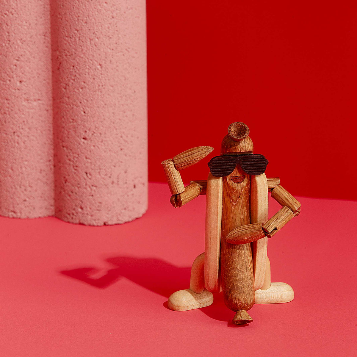 Holzfigur Woodies "Harry Hot Dog" – 11 cm | Spring Copenhagen
