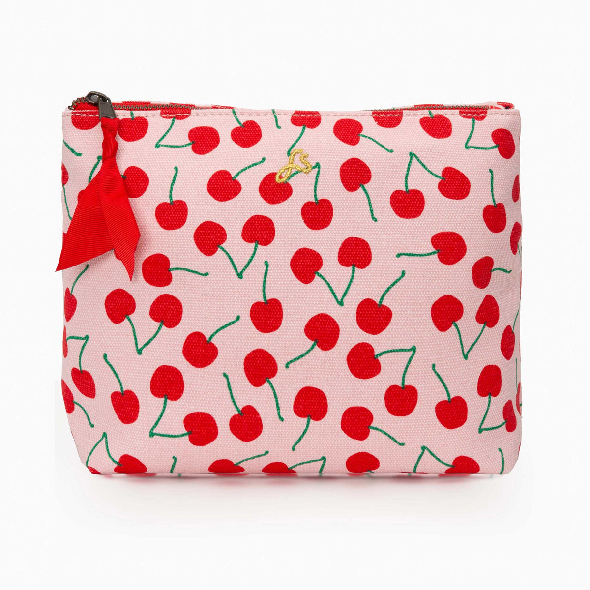 MILA CHERRY - Reise-Kultur-Tasche mit roten Kirschen | farans