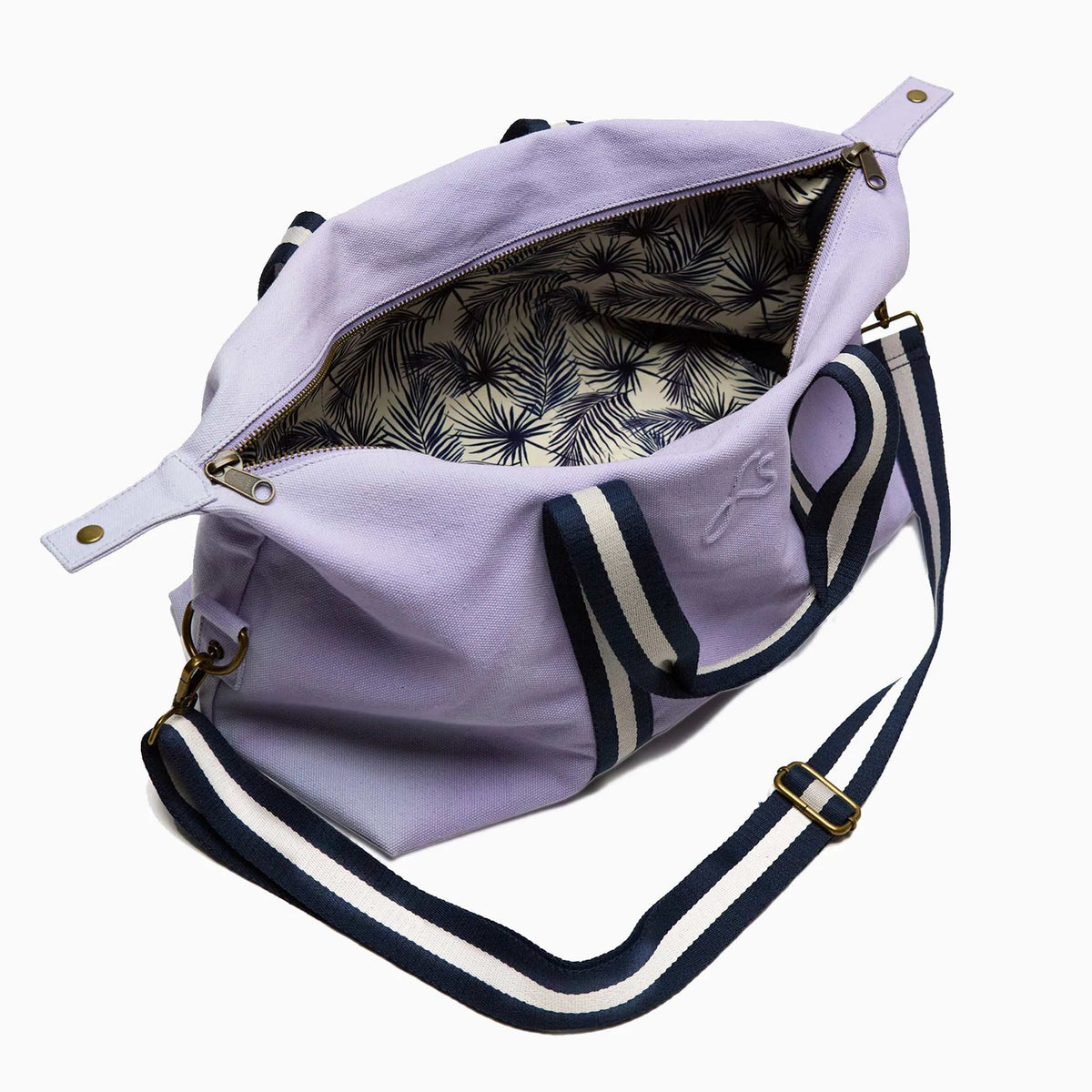 BODHI EXPLORER DUFFLE BAG - Fliederfarbige Reise-Tasche aus recyceltem Segeltuchstoff 53 cm | farans