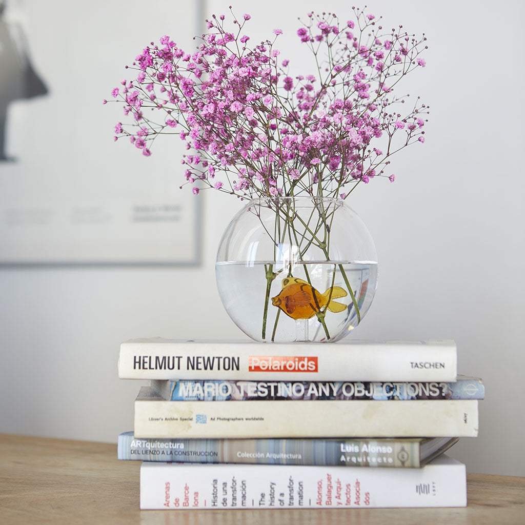 Blumenvase Atlantis Fisch – Bernstein · Ø 13 cm | Balvi