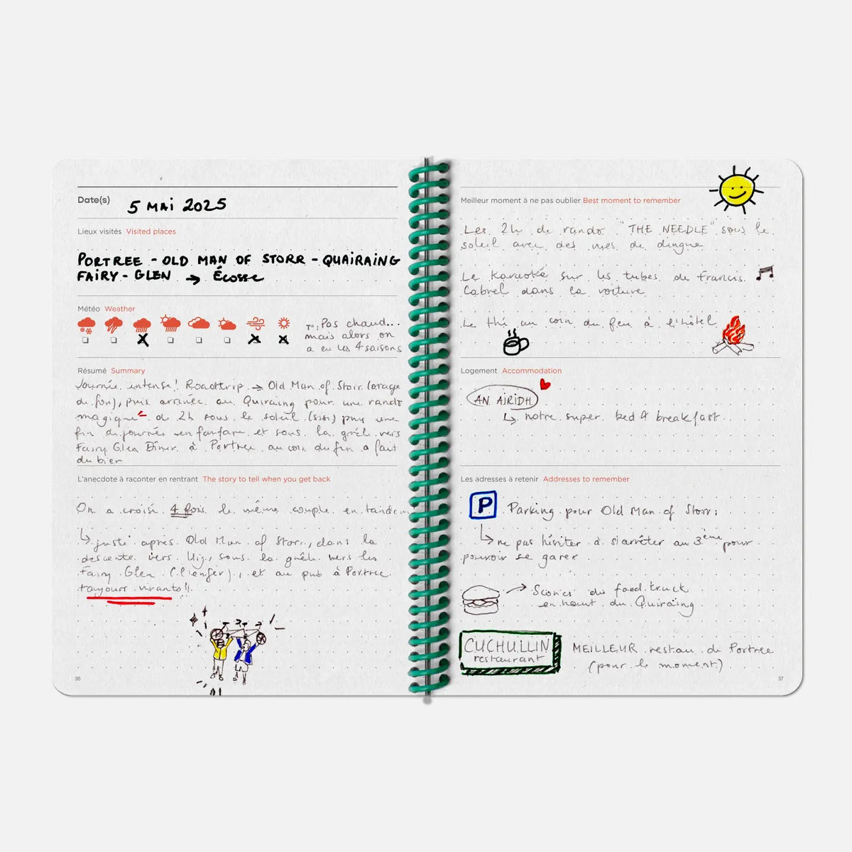 Travel Notebook "Carnet de Voyage" – A5 · 150 Pages | Papier Tigre