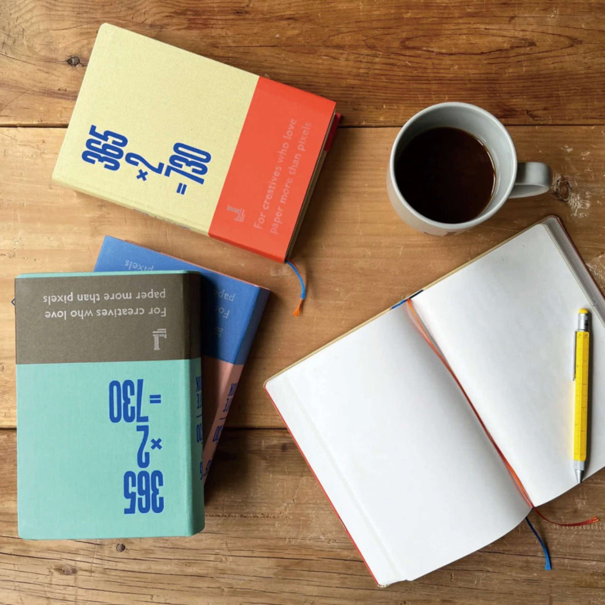 Notizbuch 365×2 Mint – Letterpress, A5, 2 Jahre | Tomigaya