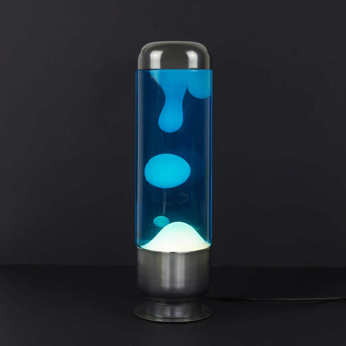Lavalampe Capsule – Blau-Weiß · Aluminium · 35 cm | Balvi