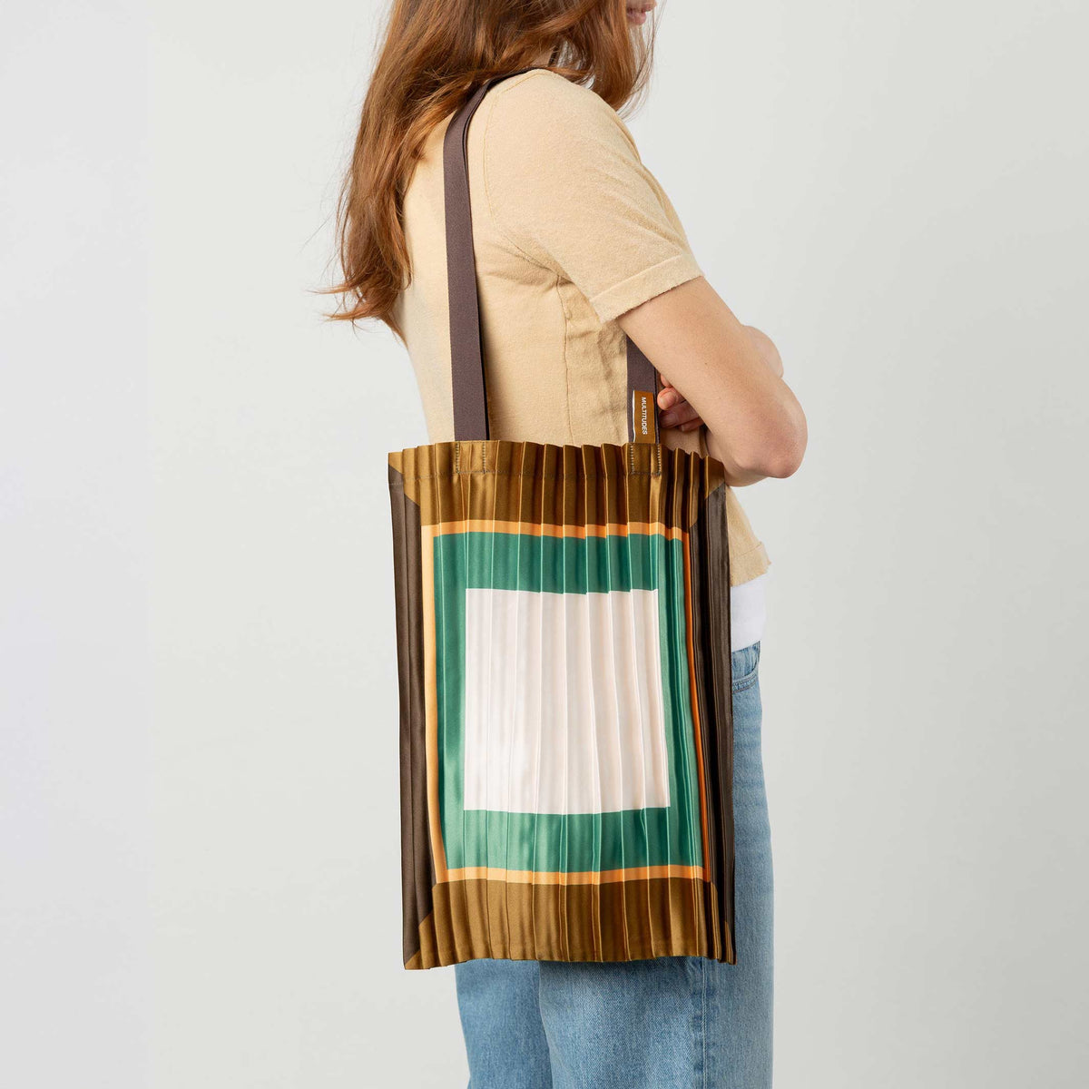 Tote Bag Cefalù – Plissee-Satin · 40 × 48 cm | Multitudes