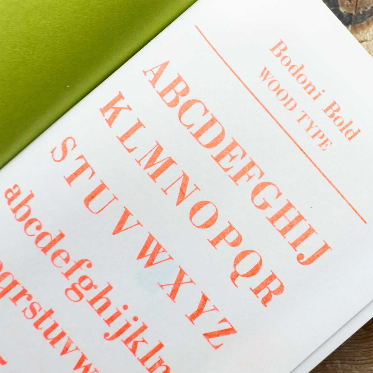 Notizbuch Typeface Bodoni – Letterpress, A6 Blau, Japan | Tomigaya · Geschenk Typografie