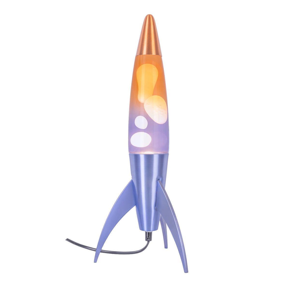 Lava Lamp Rocket – Blue Gradient · Retro · 45 cm | Fisura