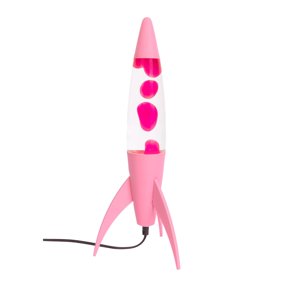 Lavalampe Rocket – Rosa Monochrom · Retro · 45 cm | Fisura