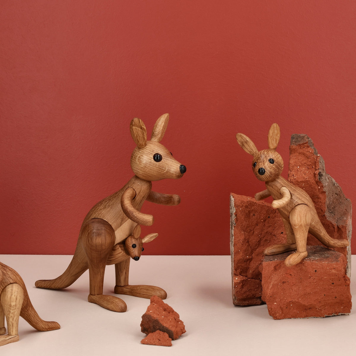 Wooden Kangaroo Roo – 11.5 cm · Animal Figure | Spring Copenhagen · Desk Decor