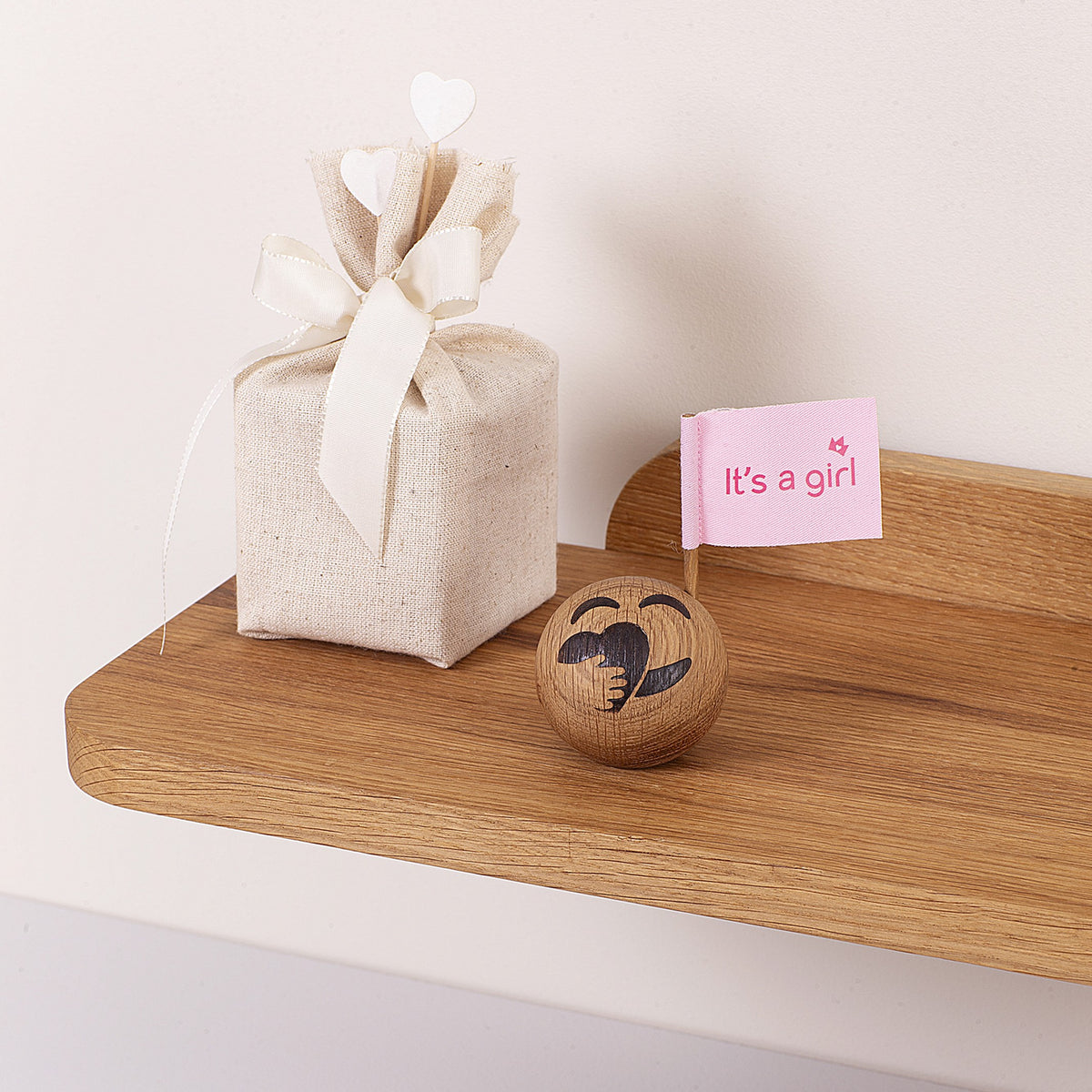 Holz-Emoticon Boy & Girl – Eiche · Ø 5 cm | Spring Copenhagen