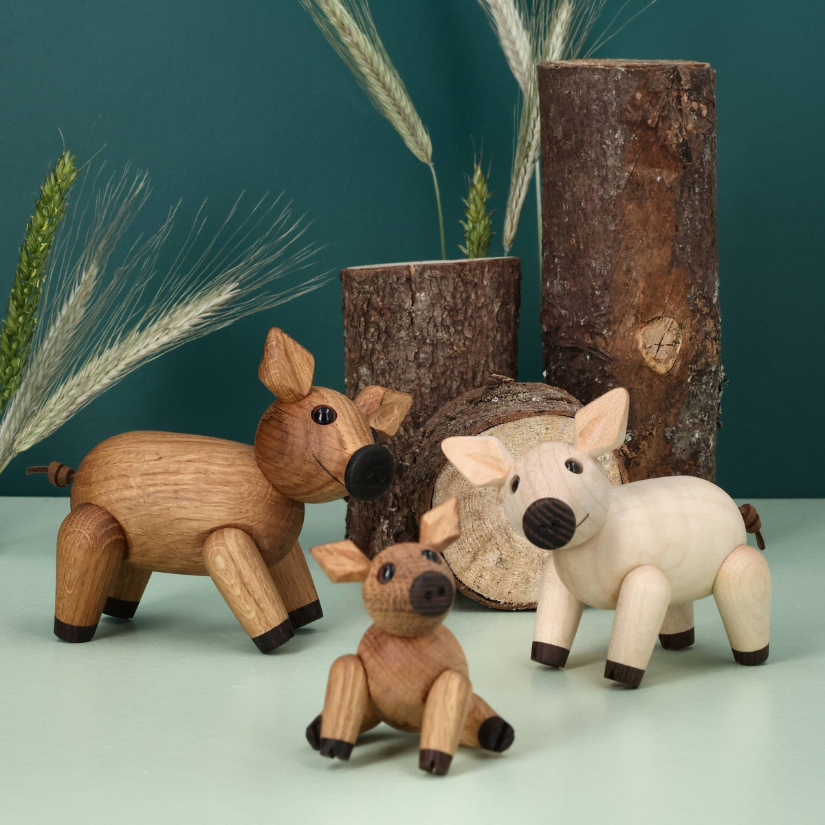 Holzschwein Percy – 9,3 cm · Tierfigur | Spring Copenhagen · Tischdeko