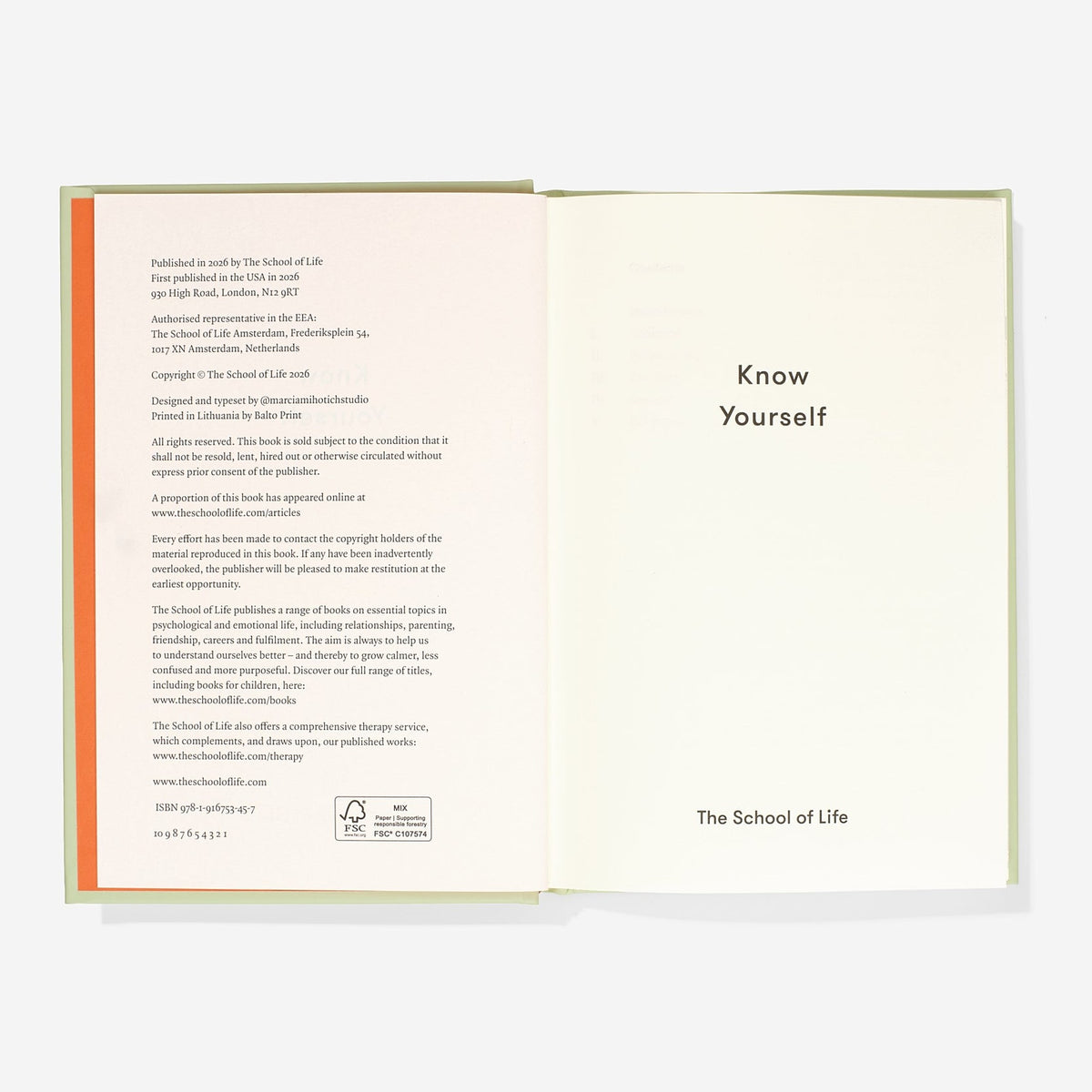 Book "Know Yourself" – Hardback · English | The School of Life