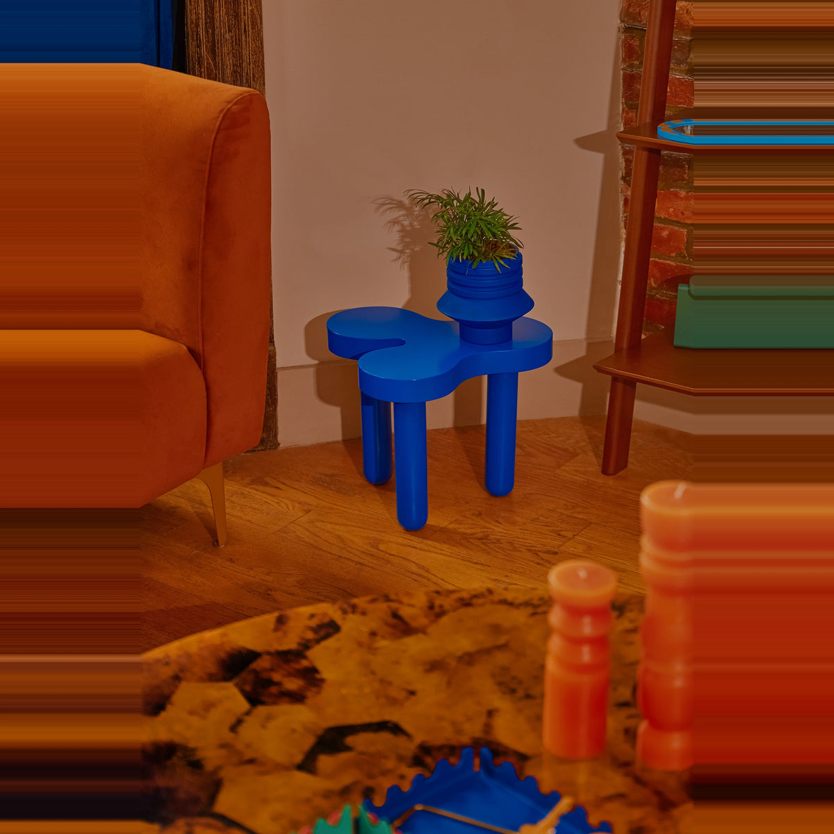 Beistelltisch Splat – Niedrig · Blau | Sophie Collé · Areaware