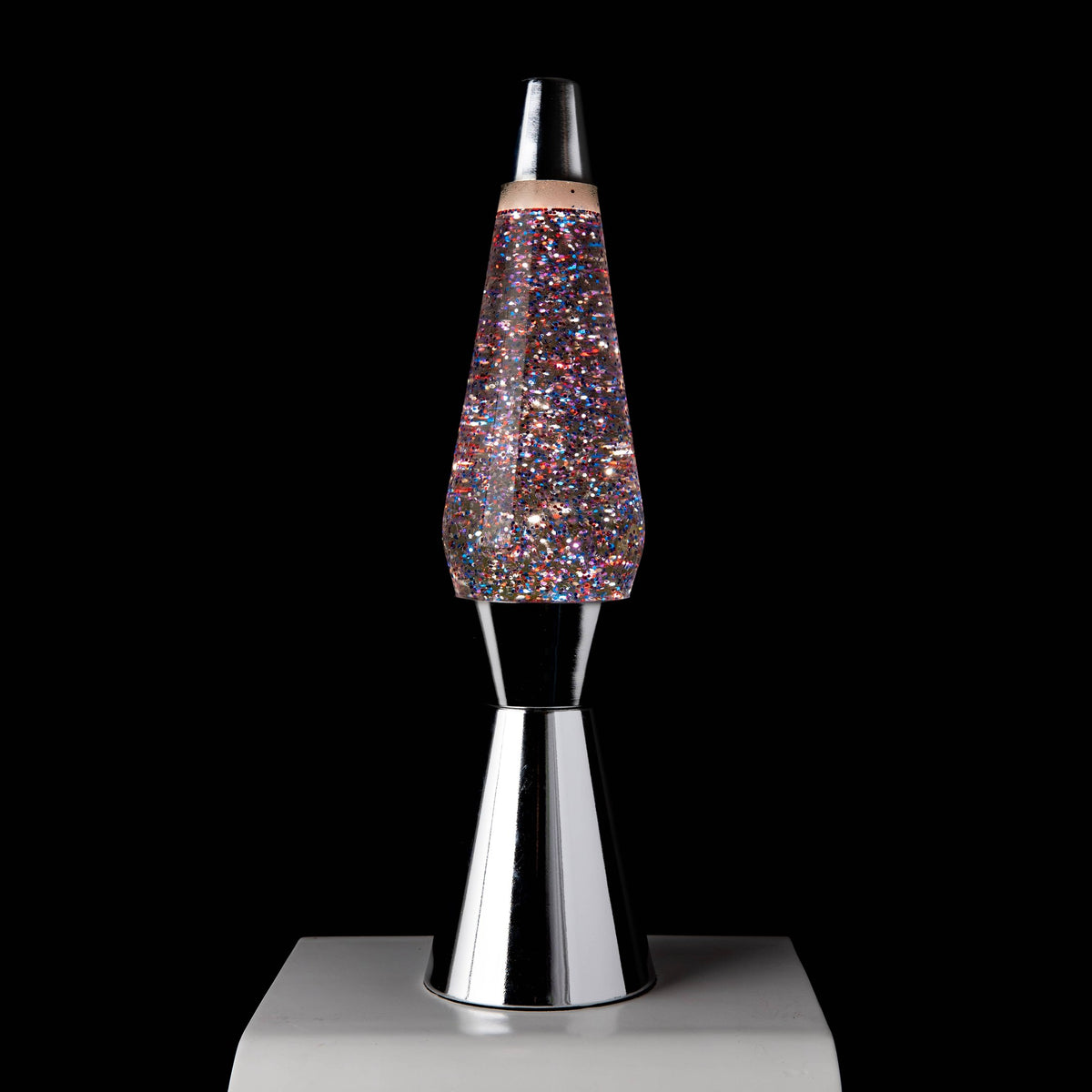 Lavalampe Bullet – Pink Glitter · Retro · 40 cm | Fisura