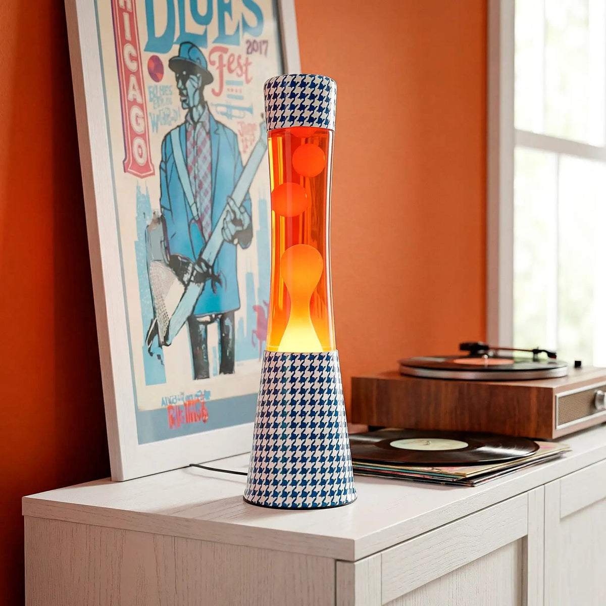 Lavalampe Tower Bon Voyage – Motiv-Glas · Retro · 39,5 cm | Fisura