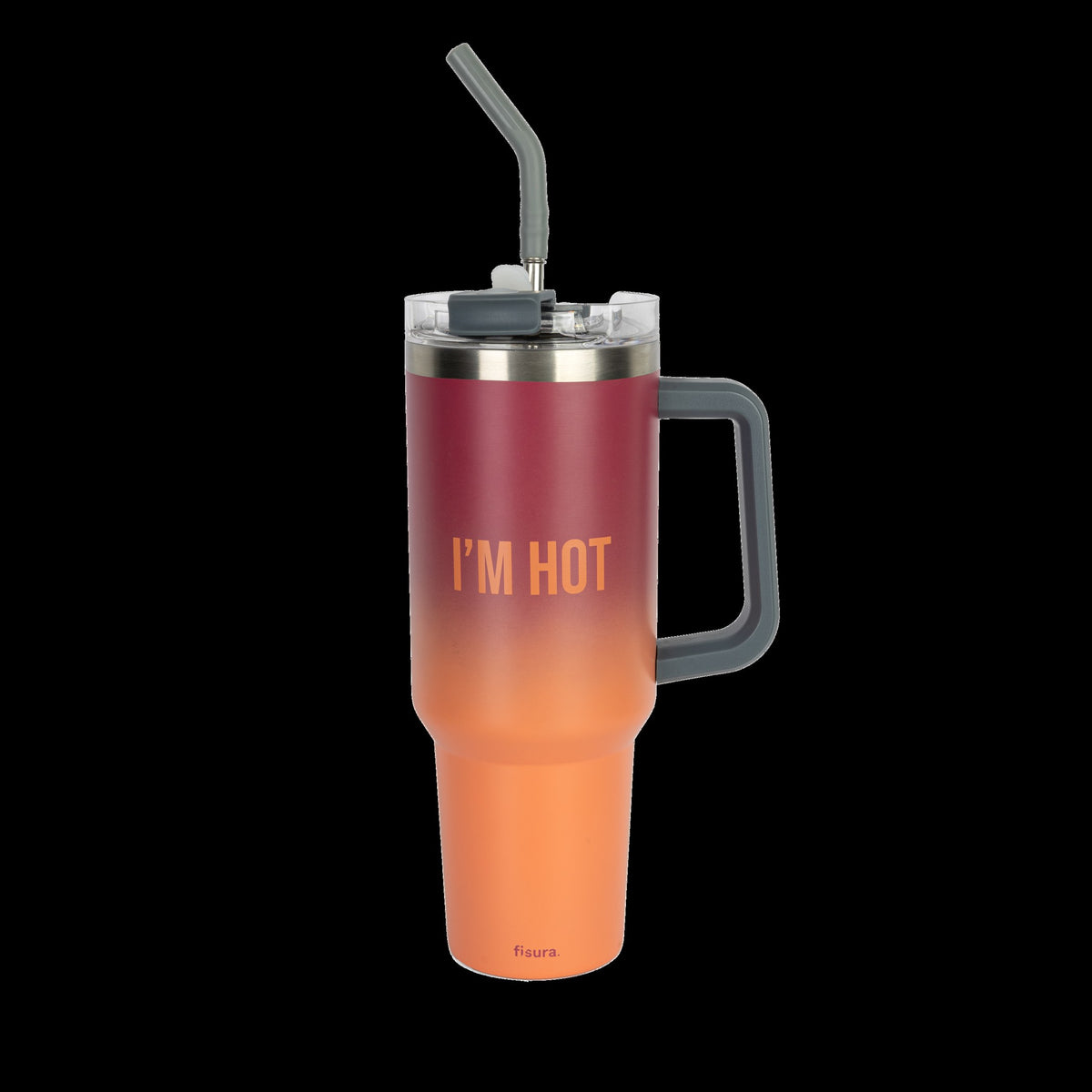 XXL-Thermosflasche "I'm Hot" – Edelstahl · 1,2 l | Fisura