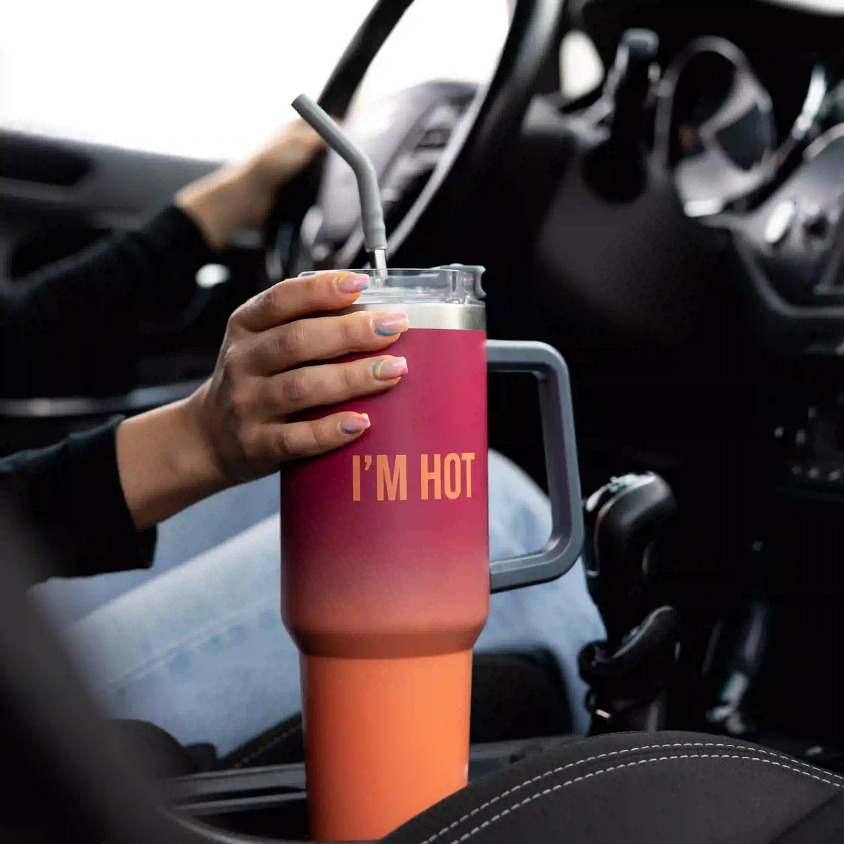 XXL-Thermosflasche "I'm Hot" – Edelstahl · 1,2 l | Fisura