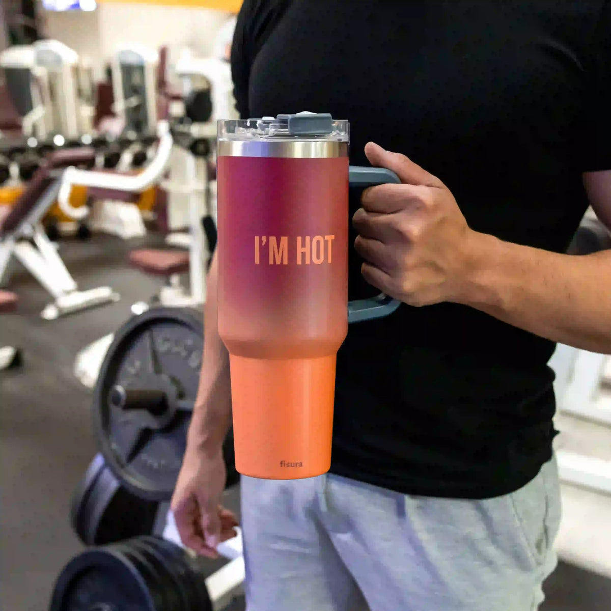 XXL-Thermosflasche "I'm Hot" – Edelstahl · 1,2 l | Fisura