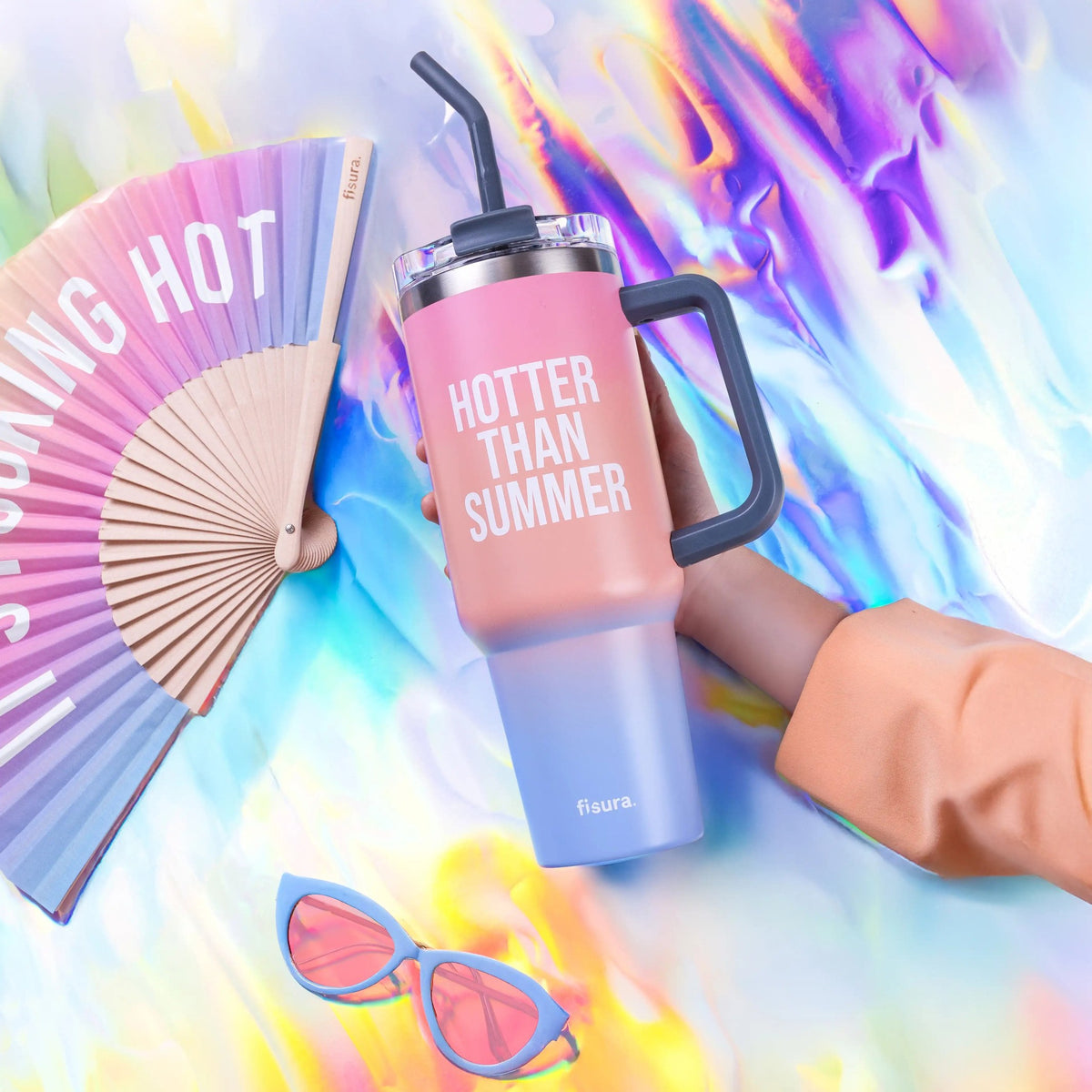 XXL-Thermosflasche "Hotter Than Summer" – Edelstahl · 1,2 l | Fisura