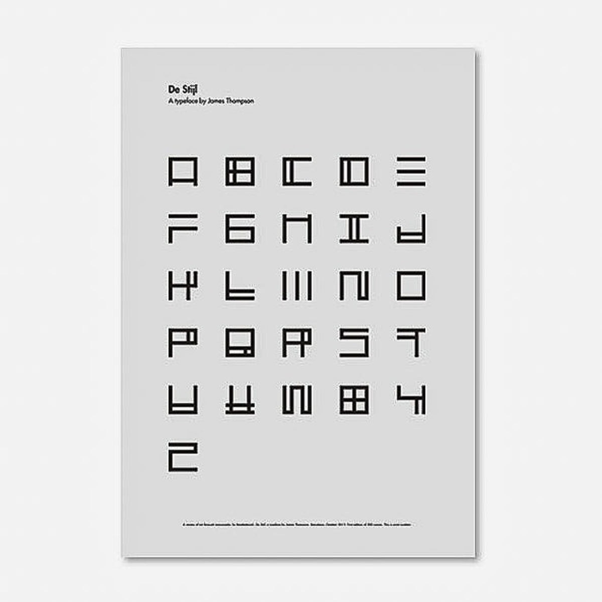 Poster "De Stijl A-to-Z" – Letterpress · 70 × 48 cm | Beamalevich