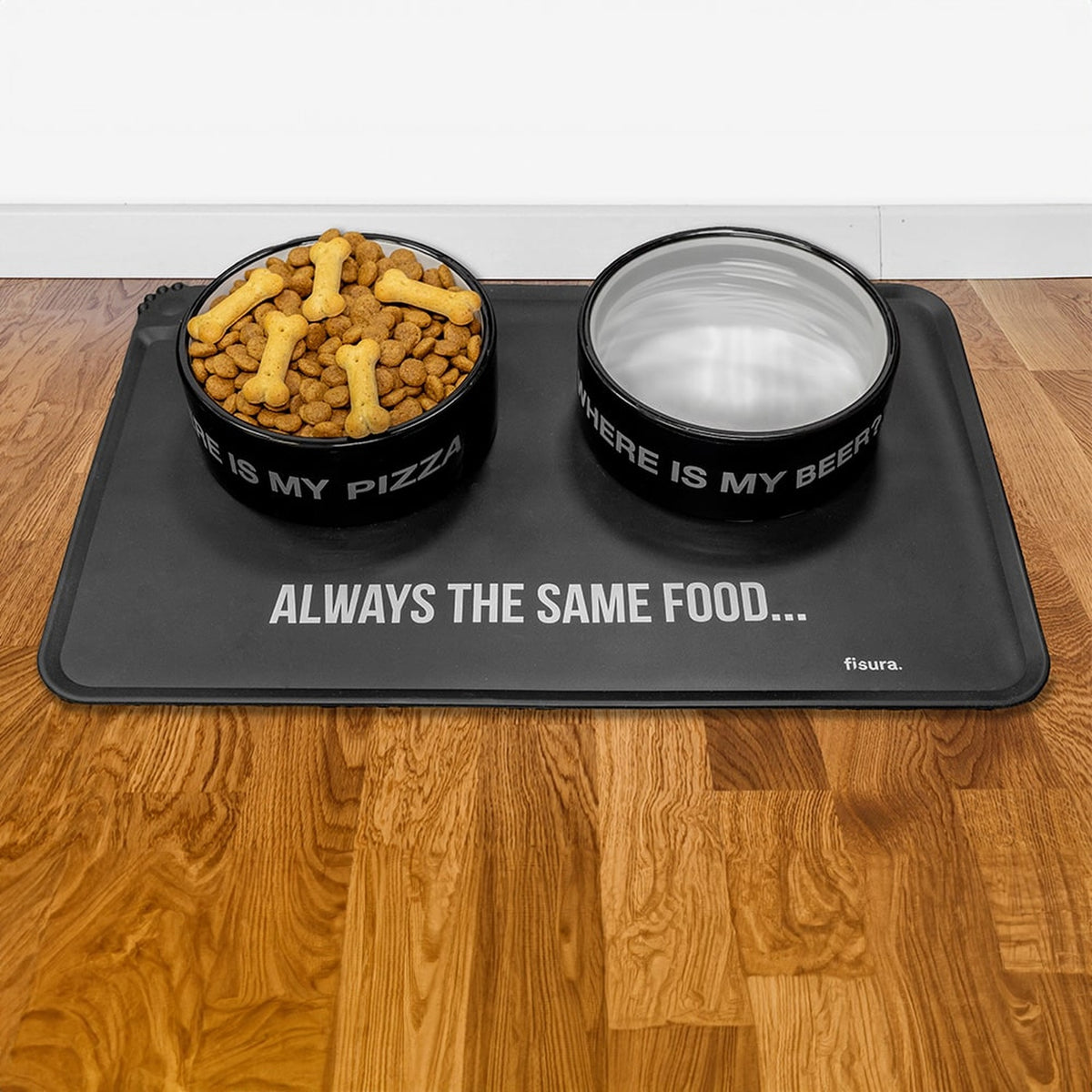 Hundenapf "Where is my beer?" – Keramik · Ø 16 cm · 750 ml | Fisura