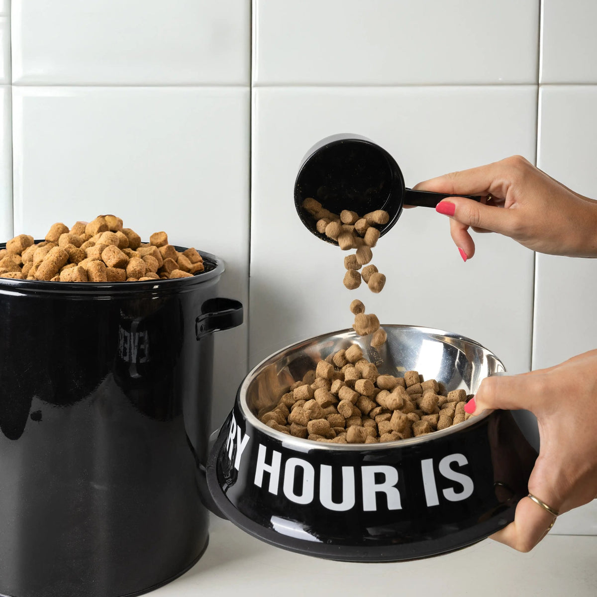 Hundenapf-Set "Happy Hour" – Edelstahl · 500 + 1000 ml | Fisura