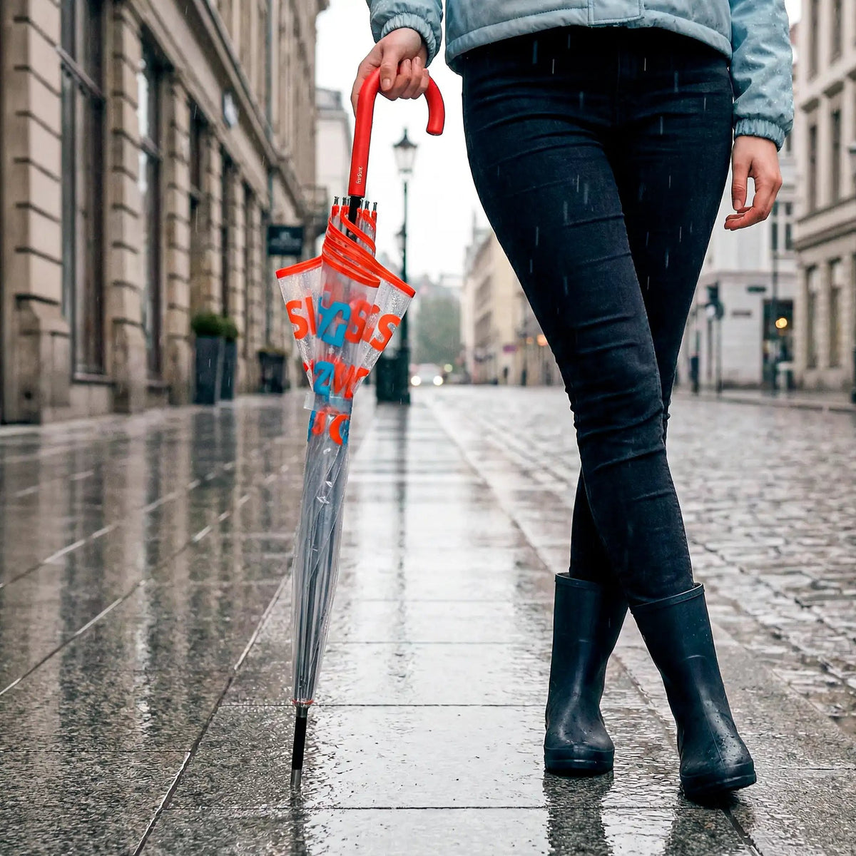 Regenschirm "open in case of..." – Transparent · Ø 103 cm | Fisura