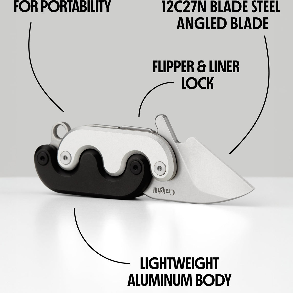 Pocket Knife Sidewinder Mini – Aluminum · 6 cm | Craighill