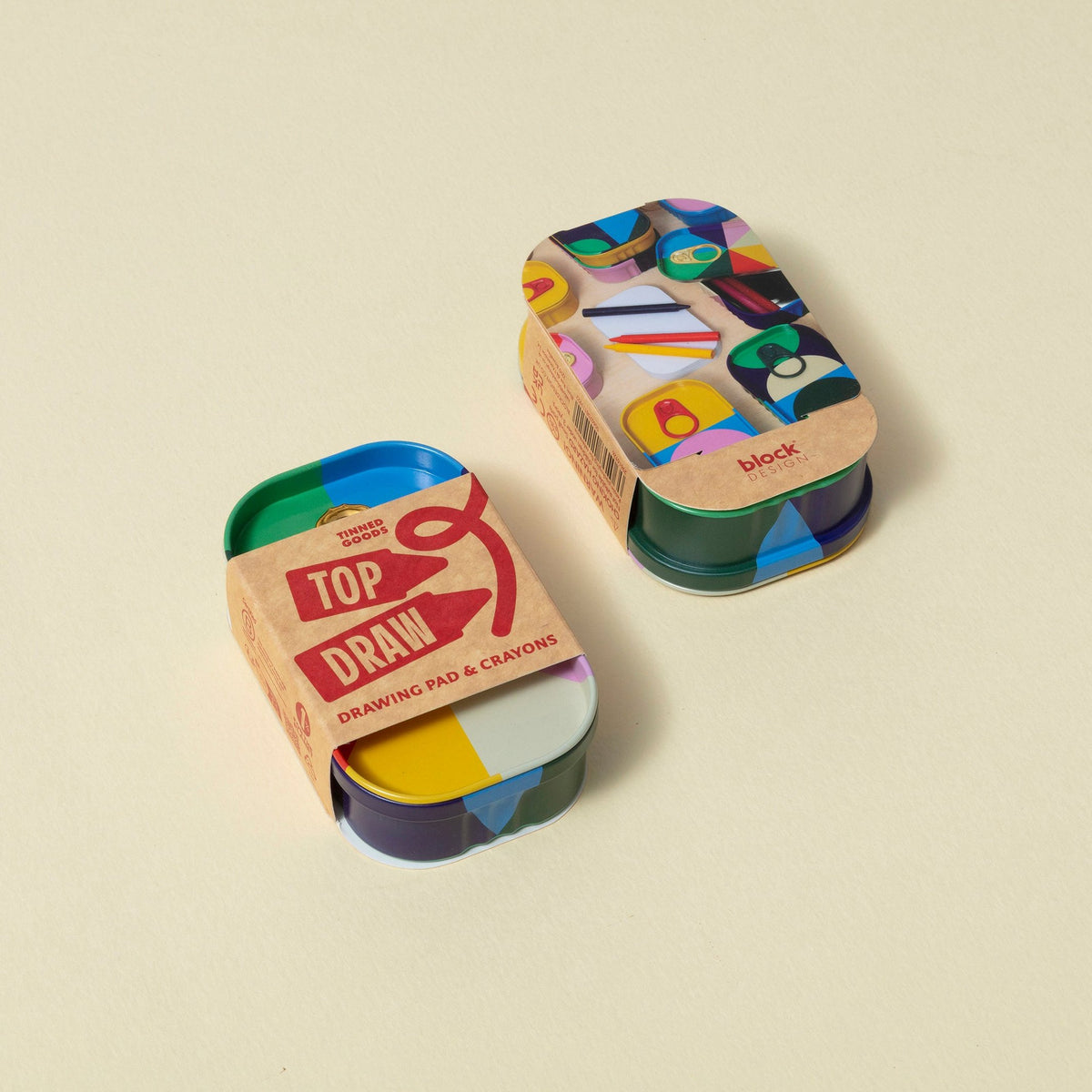 Drawing Set "Top Draw" – Wax Crayons in Tin | Block Design