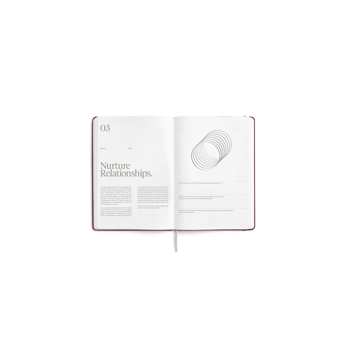Weekly Planner 2027 – Stone Paper · A5 Hardcover · Burgundy | Karst