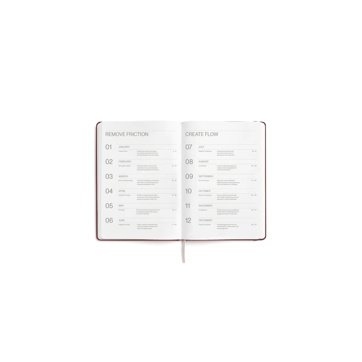 Weekly Planner 2027 – Stone Paper · A5 Hardcover · Burgundy | Karst