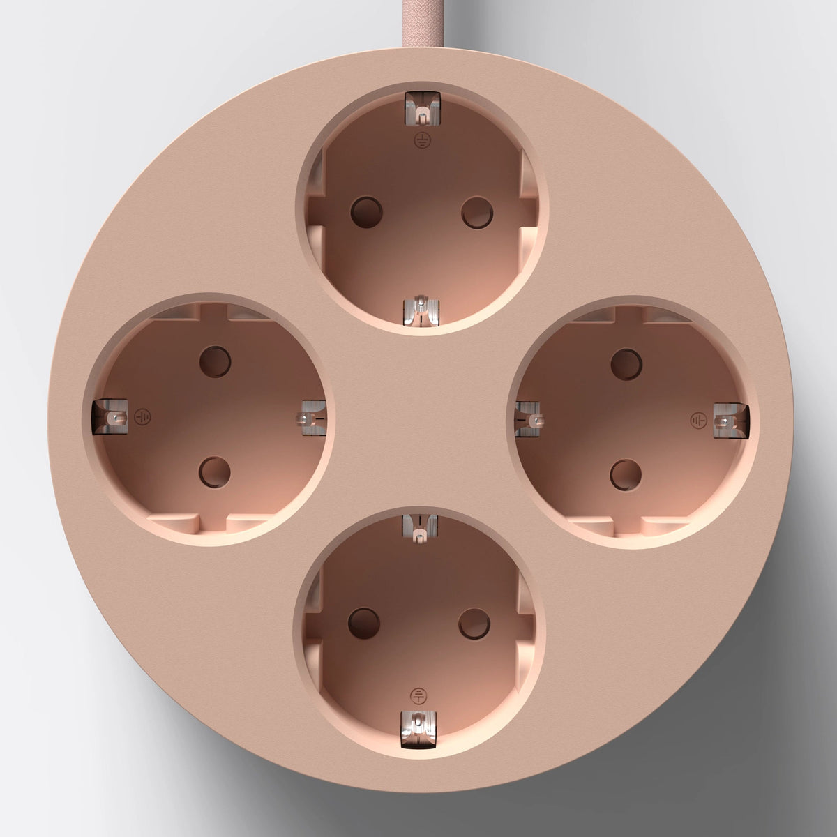 Power Strip Circular C2 – 4 Sockets Round, Ø 12.4 cm | Cords